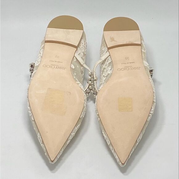 Jimmy Choo Baily Embellished Lace Flats size 39 - Picture 12 of 13
